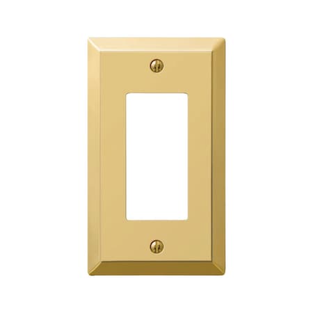 Amerelle Wall Plate, Number of Gangs: 1 Steel, Polished Brass Finish, Brass 163RBR